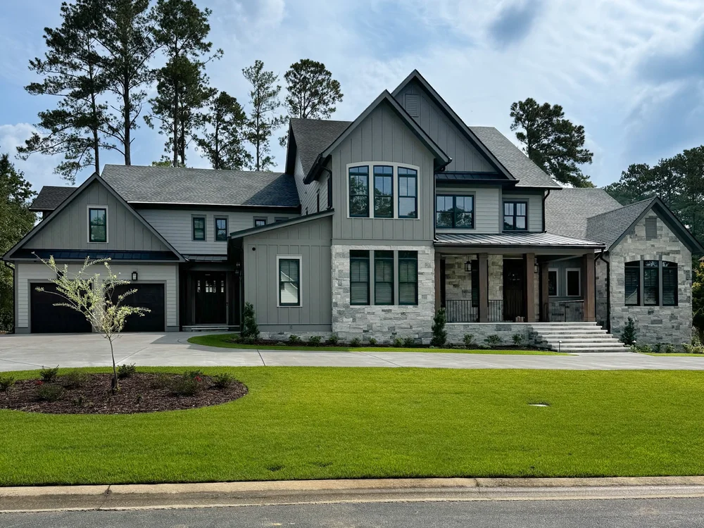 Residential lawn maintained by Matthews Turf Management